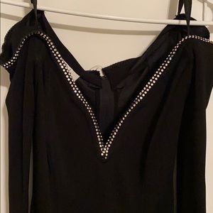 Long Black off the shoulder Dress